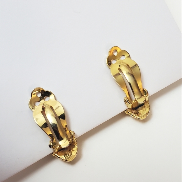 Vintage Lightbulb Shape Two-tone Clip On Earrings - Picture 4 of 7